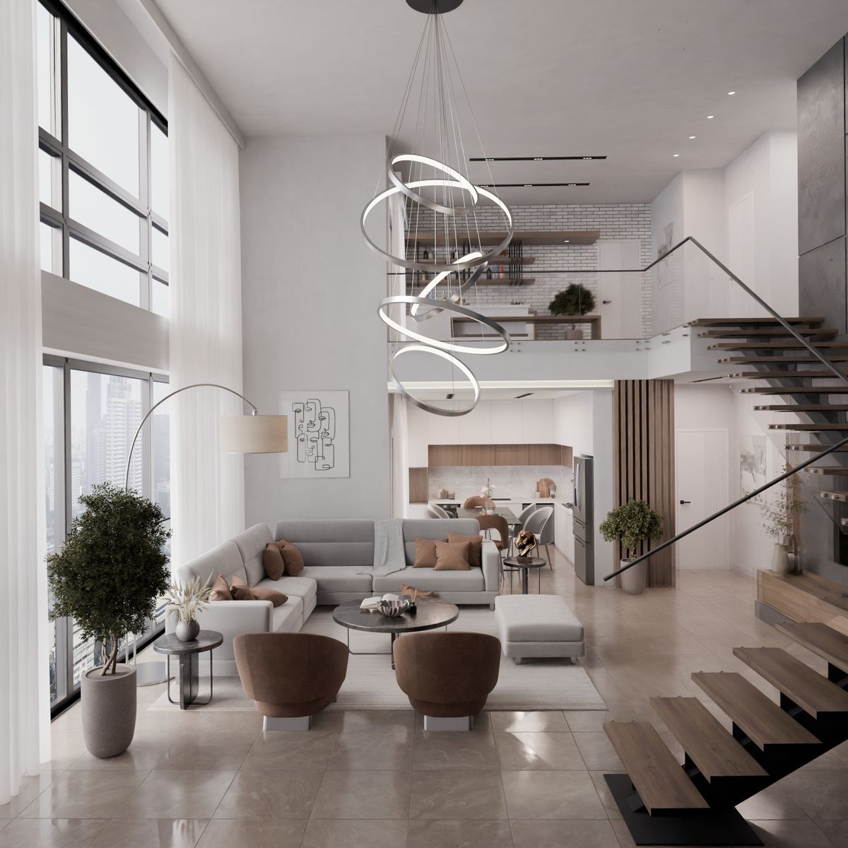 Bright, high-specification interior of a managed residential property